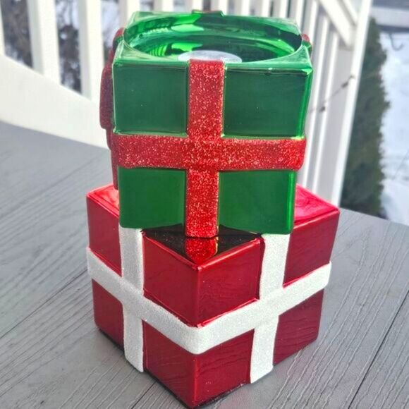 Bath & Body Works STACKED PRESENTS 3 Wick Candle Pedestal Holder Metallic NEW - Picture 15 of 16